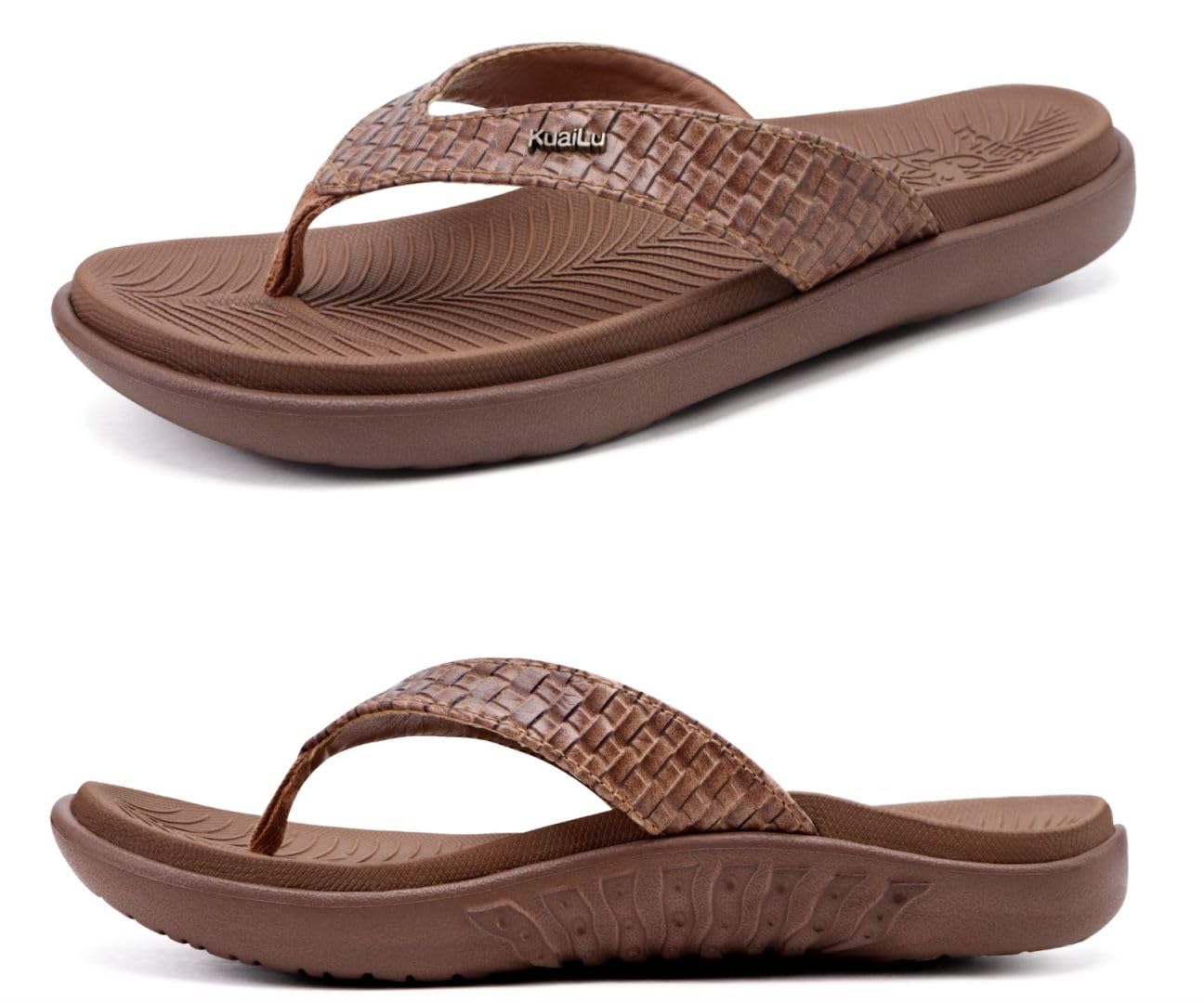 KuaiLu Comfortable Flip Flops for Women with Arch Support Perfect for Summer Indoor Outdoor Activities