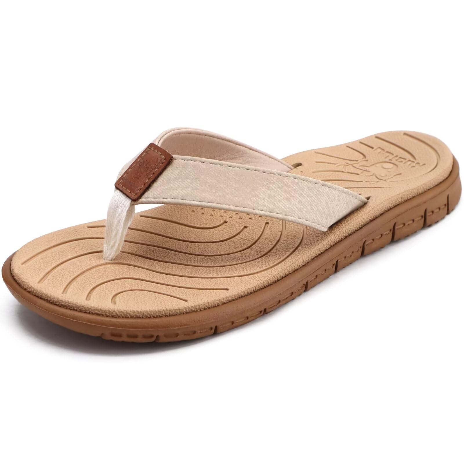 KuaiLu Comfortable Cushion Arch Support Yoga Mat Flip Flops for Women Lightweight Non-Slip Summer Beach Slippers