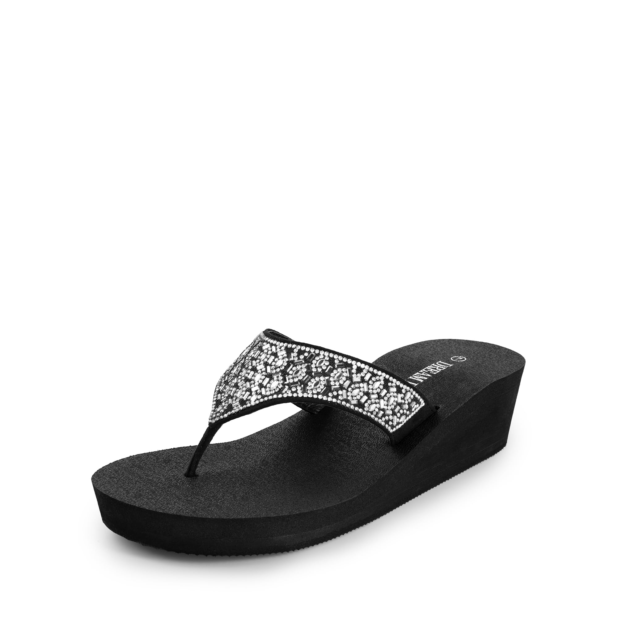 DREAM PAIRS Women's Rhinestone Platform Wedge Flip Flops Summer Comfortable Thong Sandals
| DREAM PAIRS Women's Rhinest
